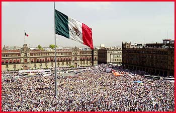 "la place de Mexico - moment historique"