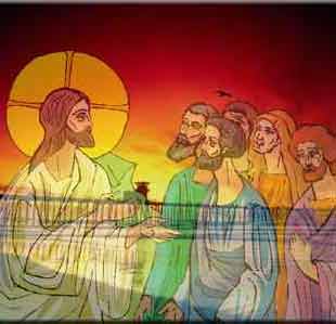 J&eacute;sus et les disciples